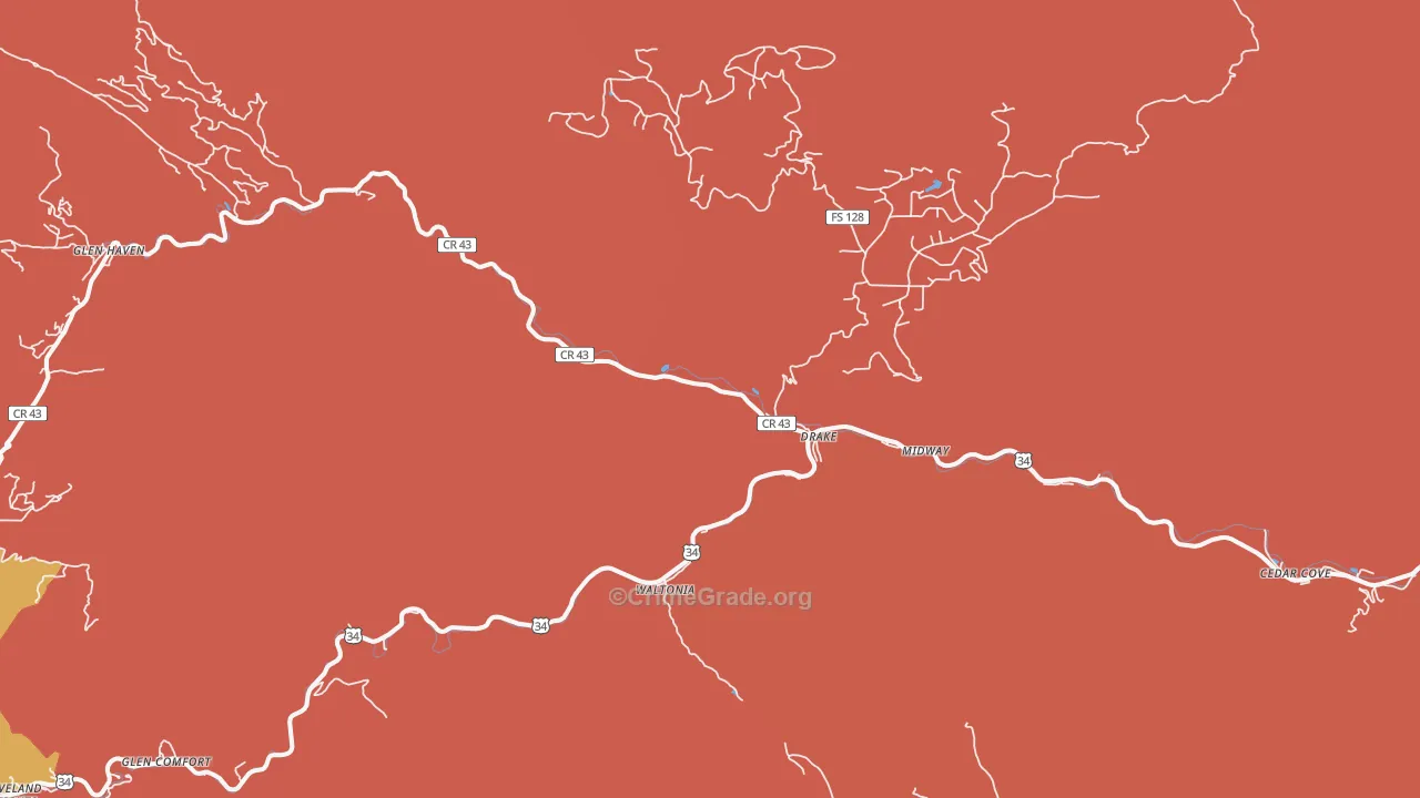 Drake, CO Map of Arson Rates