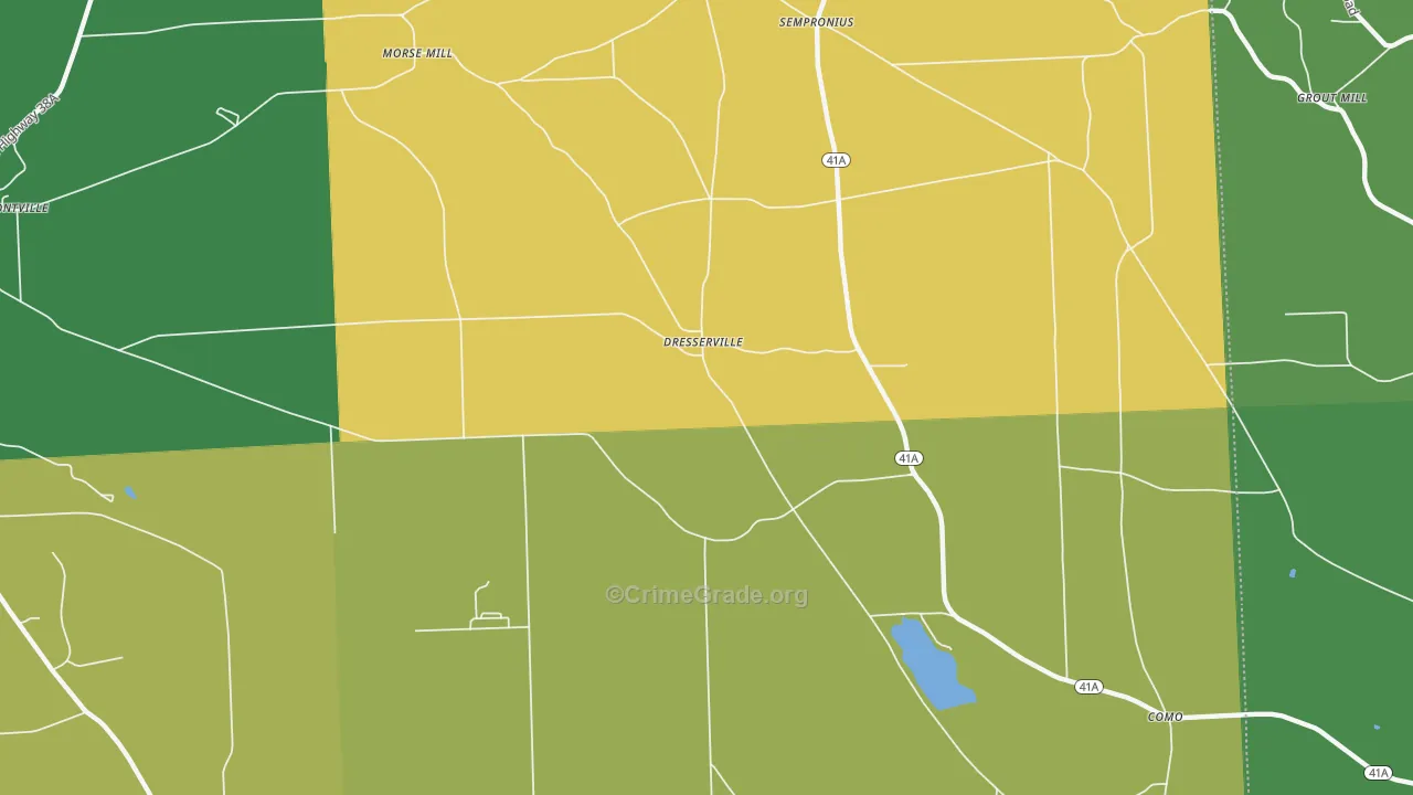 Dresserville, NY Map of Arson Rates