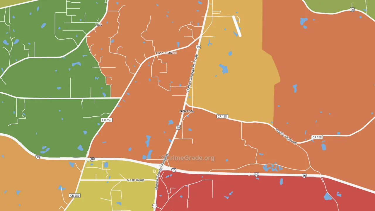 Drifton, FL Map of Arson Rates