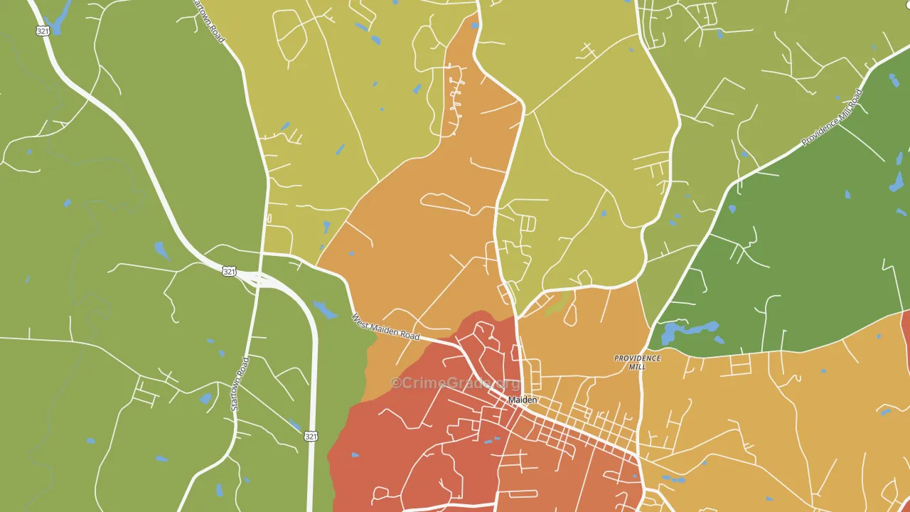 Duan, NC Map of Arson Rates
