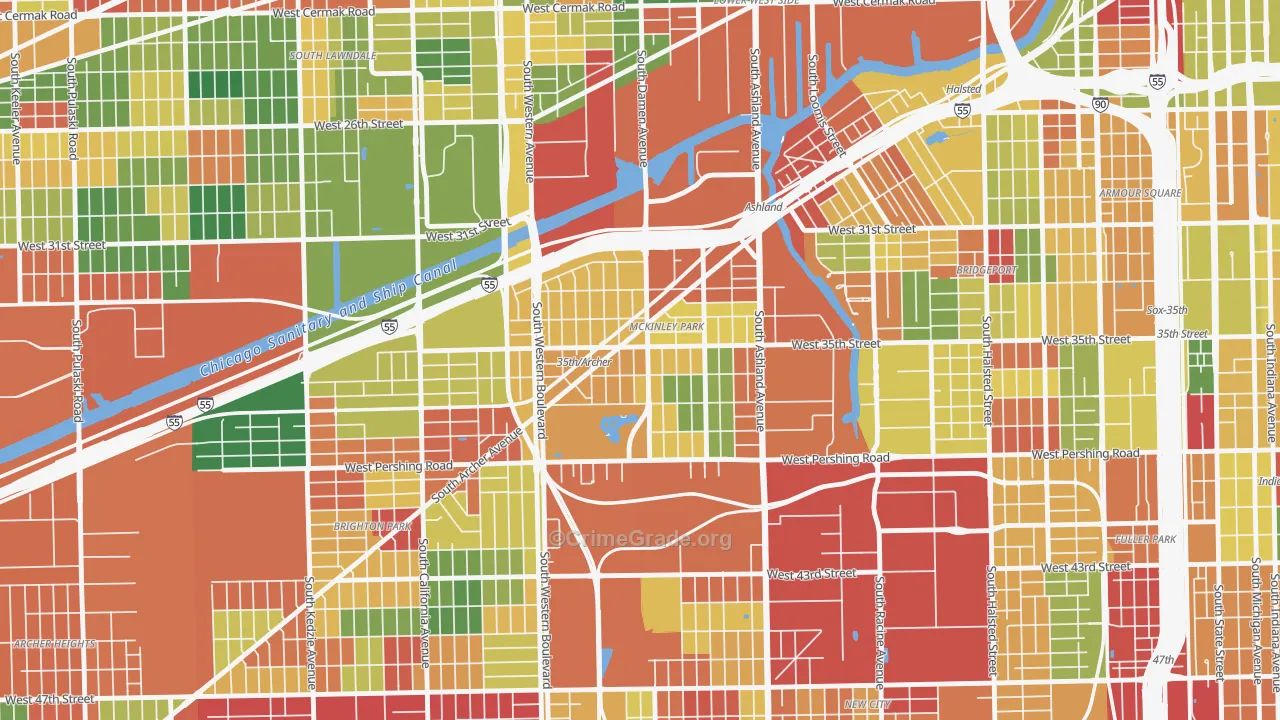 Ducktown, Chicago, IL Map of Arson Rates