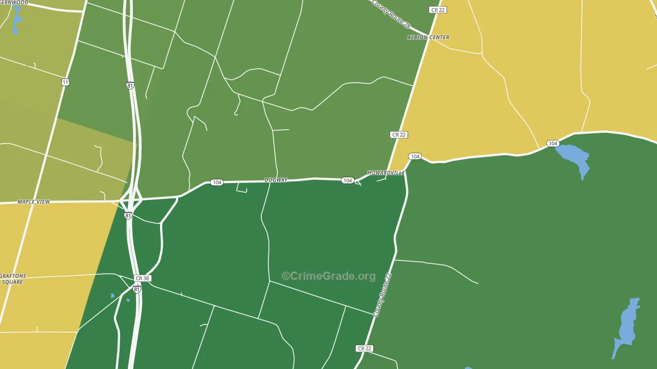 Dugway, NY Map of Arson Rates