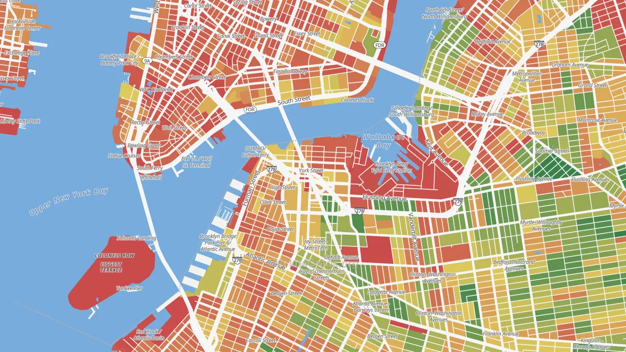 Dumbo, Brooklyn, NY Map of Arson Rates