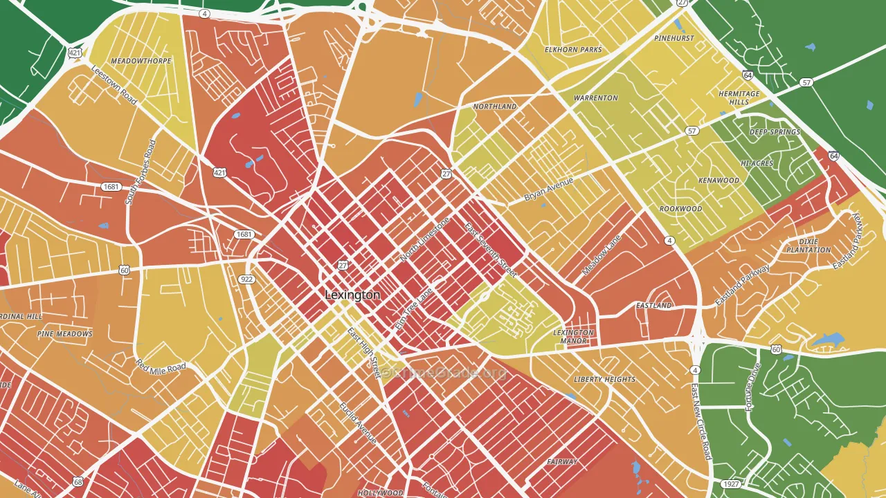 Duncan Park, Lexington, KY Map of Arson Rates