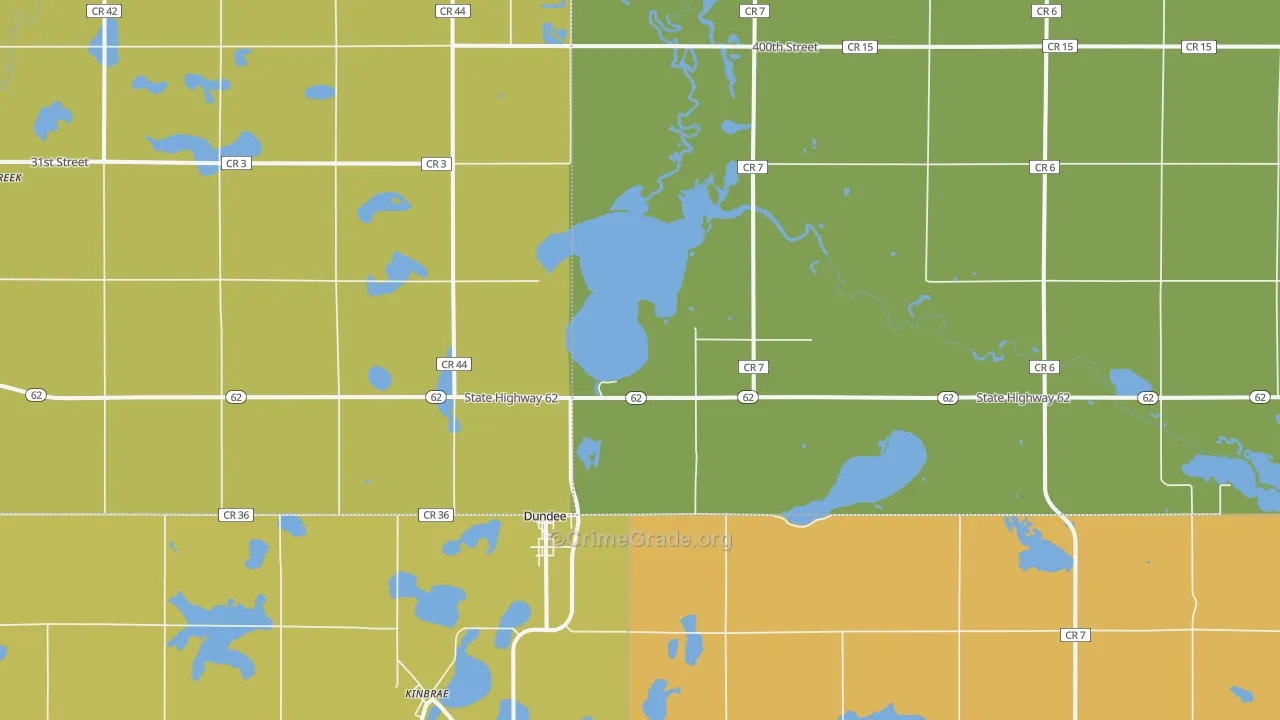 Dundee, MN Map of Arson Rates