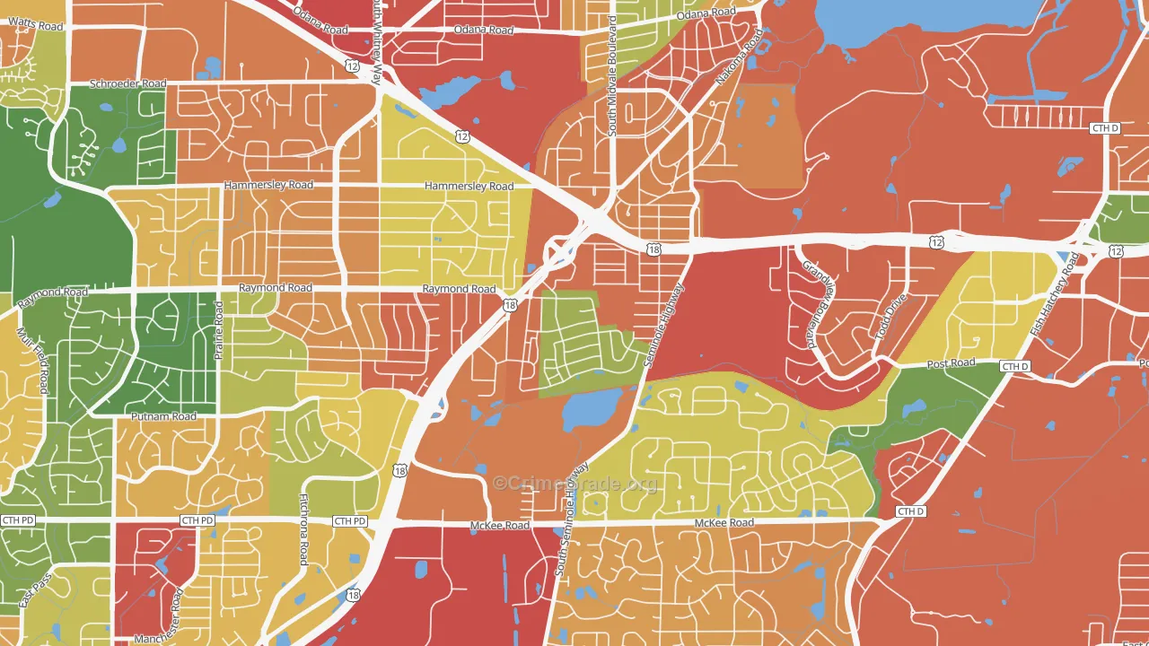 Dunn's Marsh, Madison, WI Map of Arson Rates