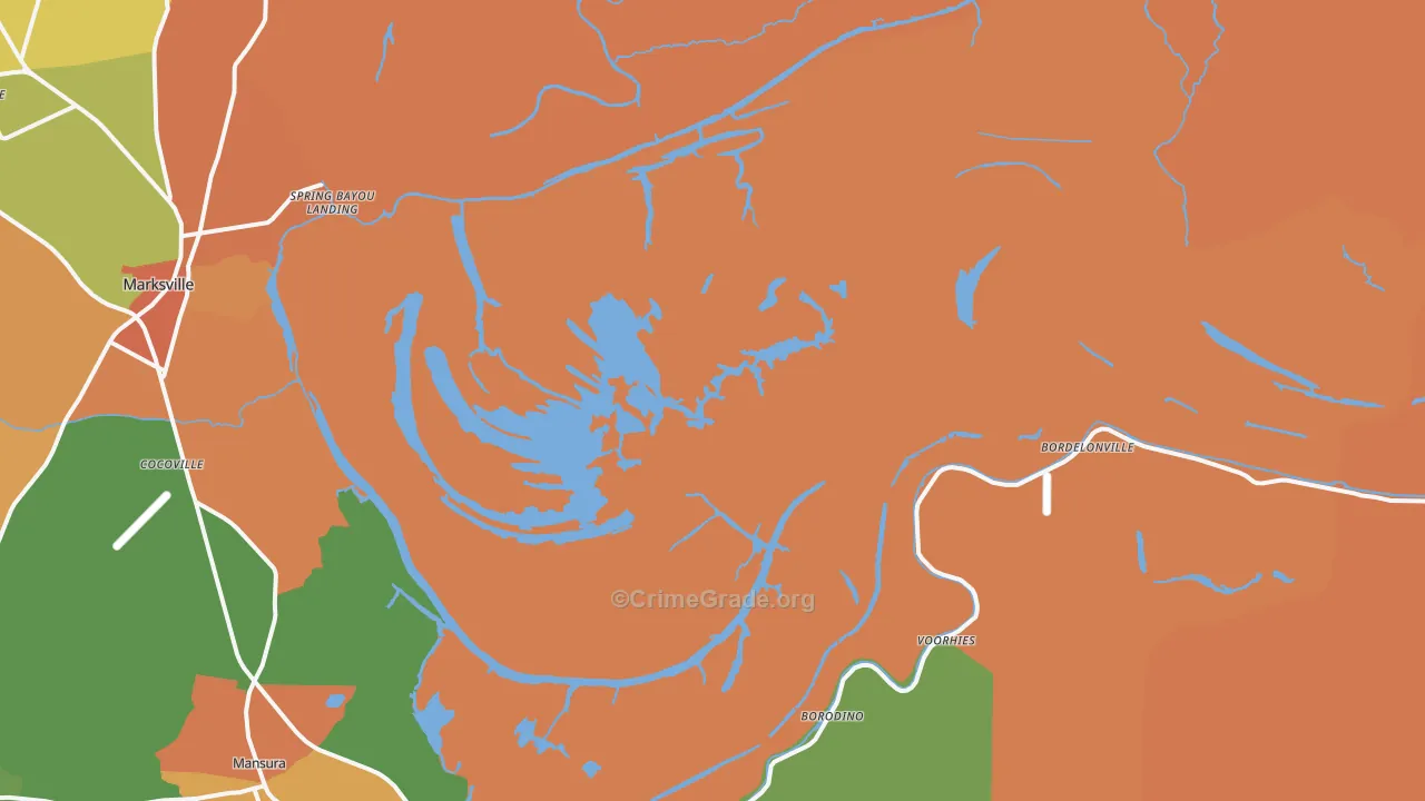 Dupont, LA Map of Arson Rates