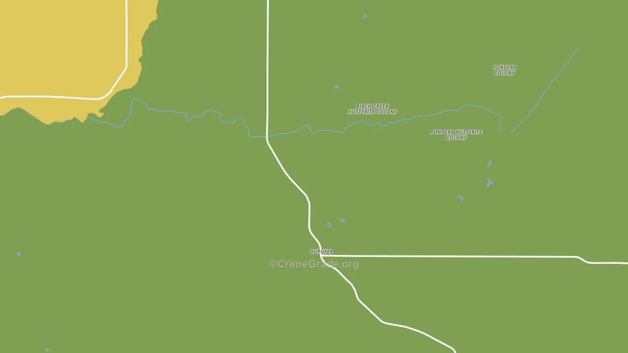 Dupuyer, MT Map of Arson Rates