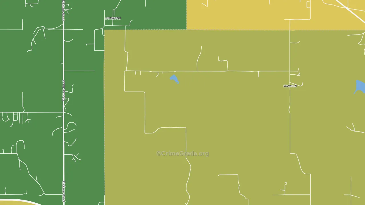 Durwood, OK Map of Arson Rates