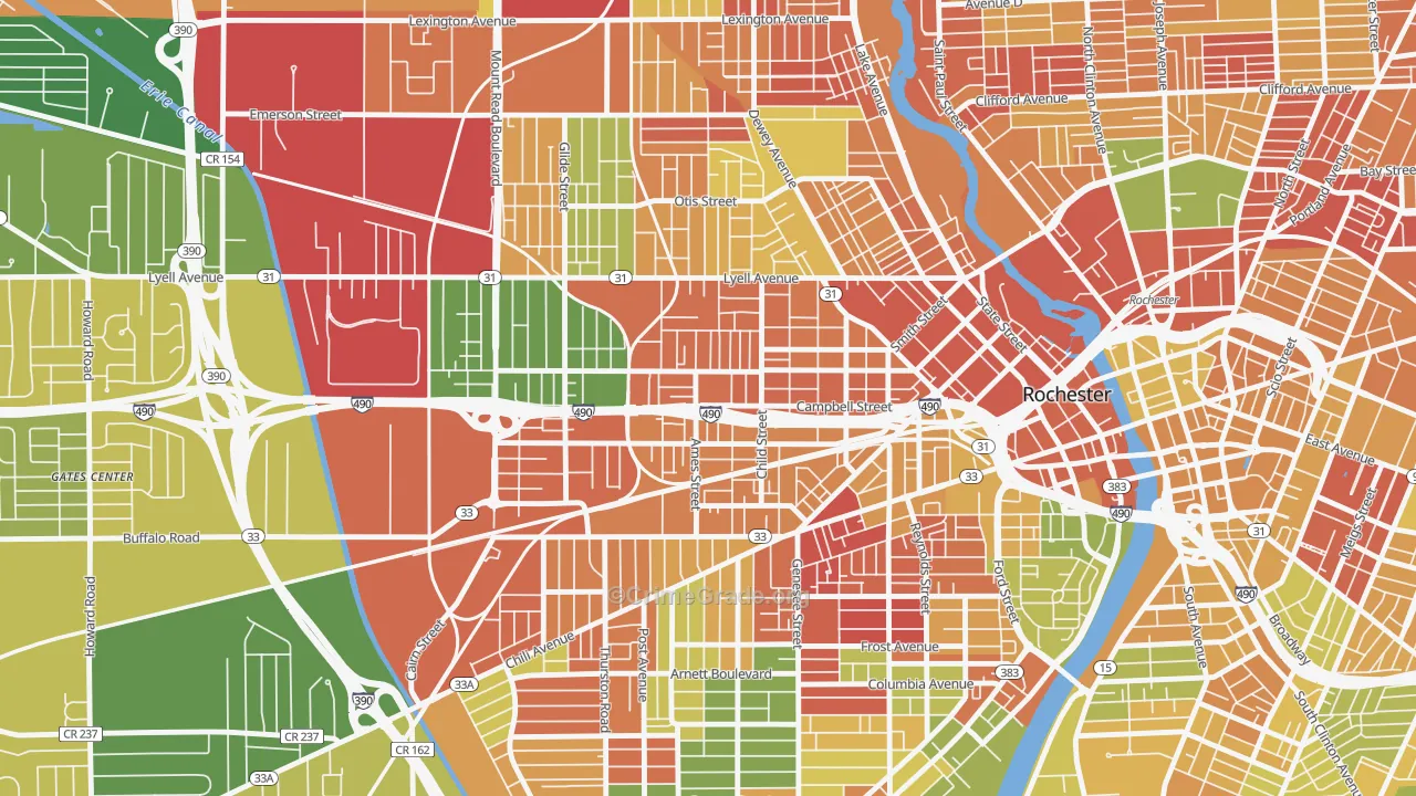 Dutchtown, Rochester, NY Map of Arson Rates