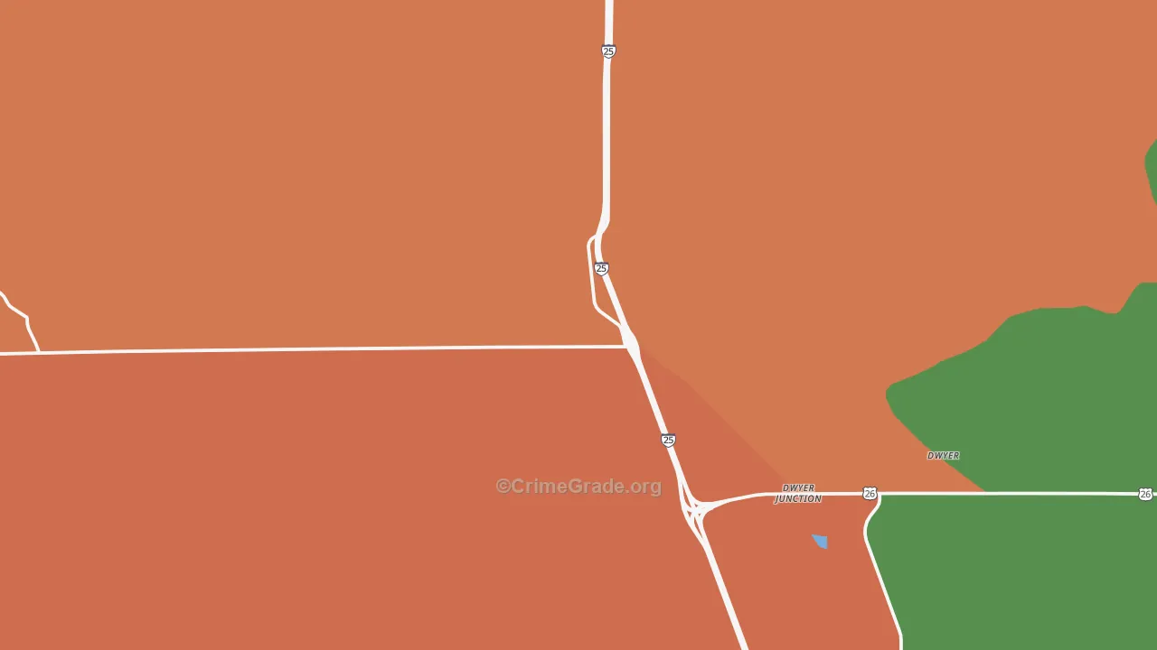 Dwyer, WY Map of Arson Rates