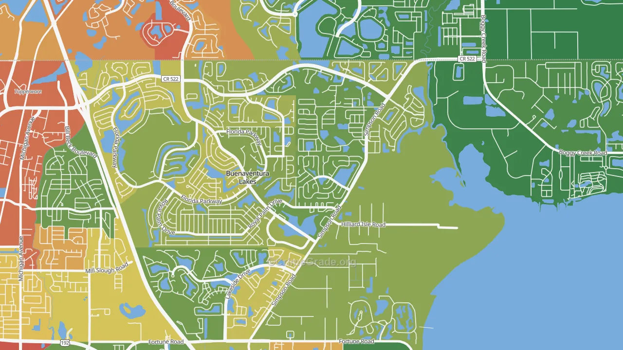 Eagle Bay, Kissimmee, FL Map of Arson Rates