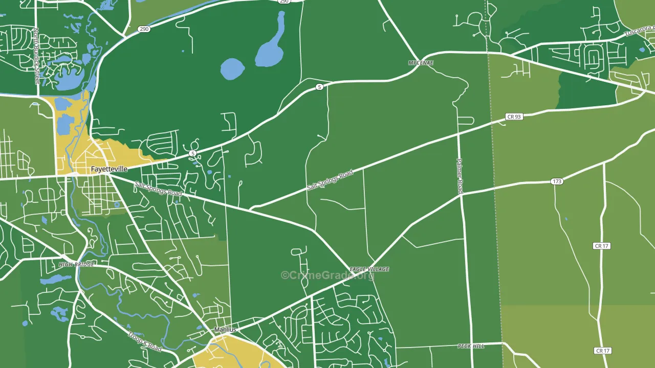 Eagle Village, NY Map of Arson Rates