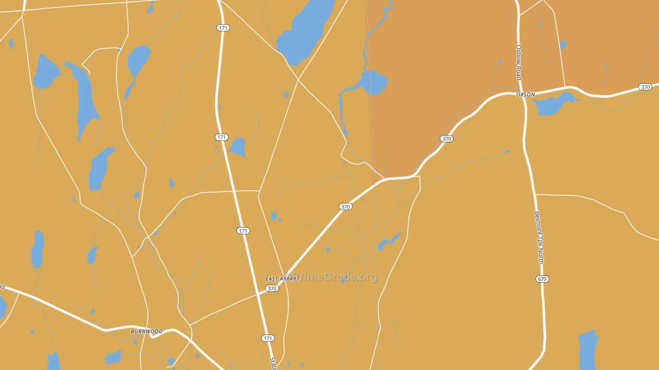 East Ararat, PA Map of Arson Rates