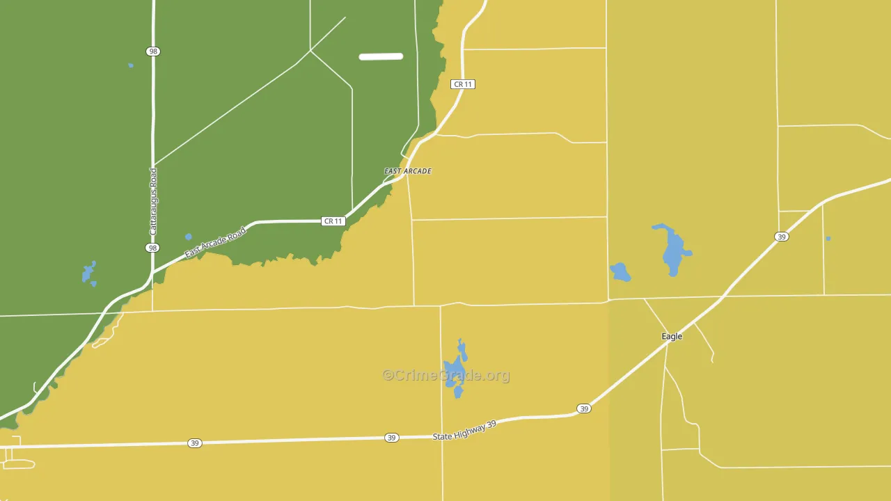 East Arcade, NY Map of Arson Rates