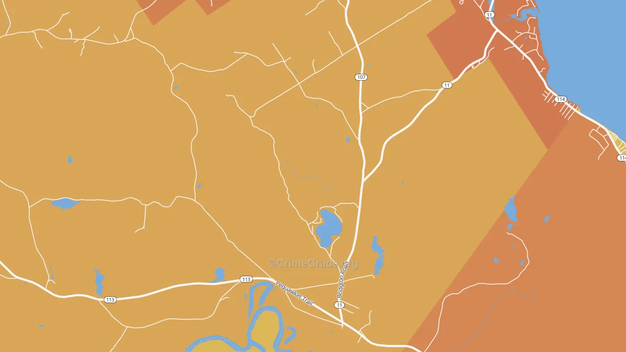 East Baldwin, ME Map of Arson Rates