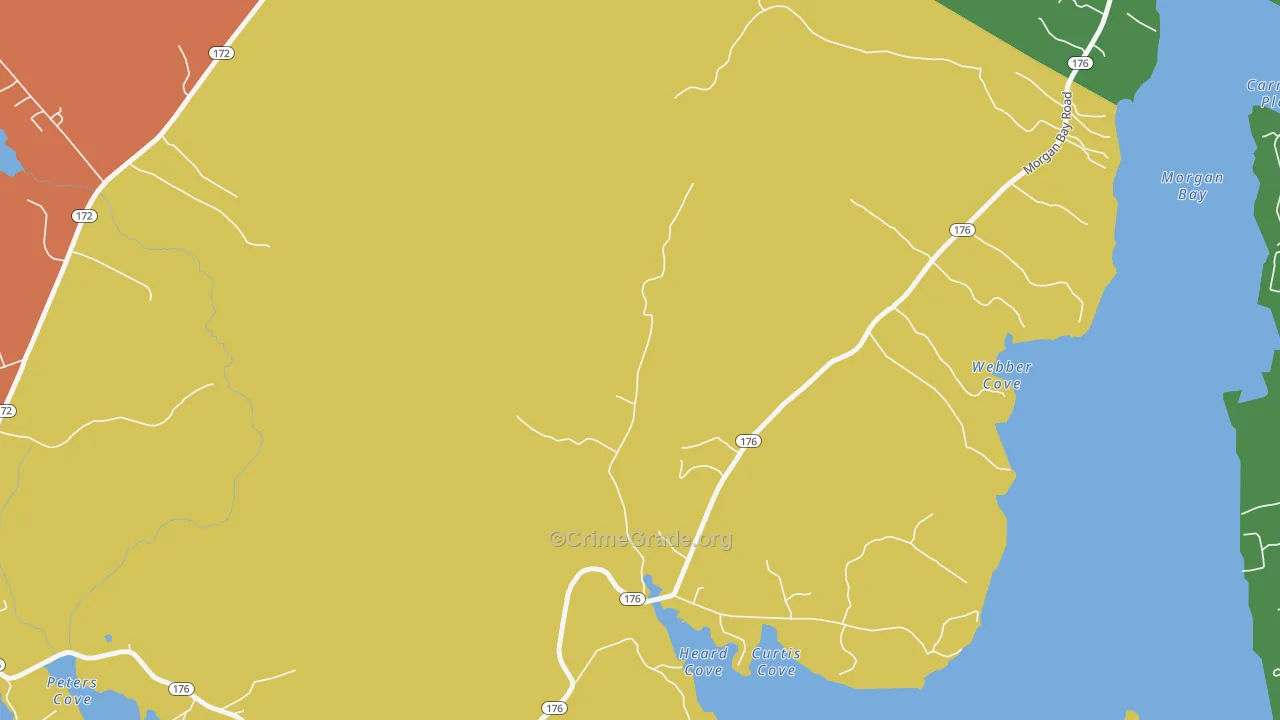 East Blue Hill, ME Map of Arson Rates