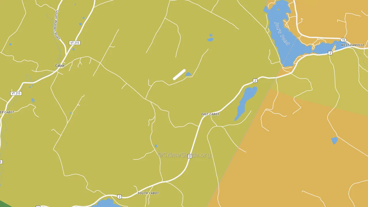 East Cabot, VT Map of Arson Rates