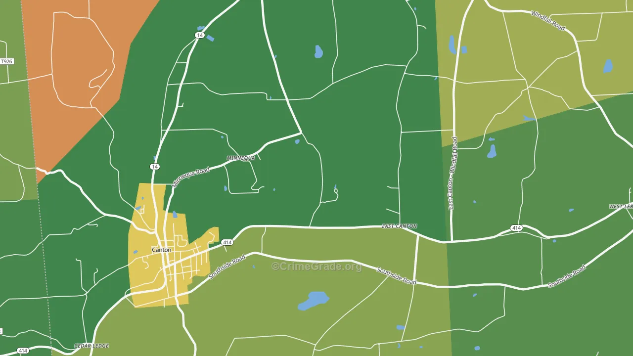 East Canton, PA Map of Arson Rates
