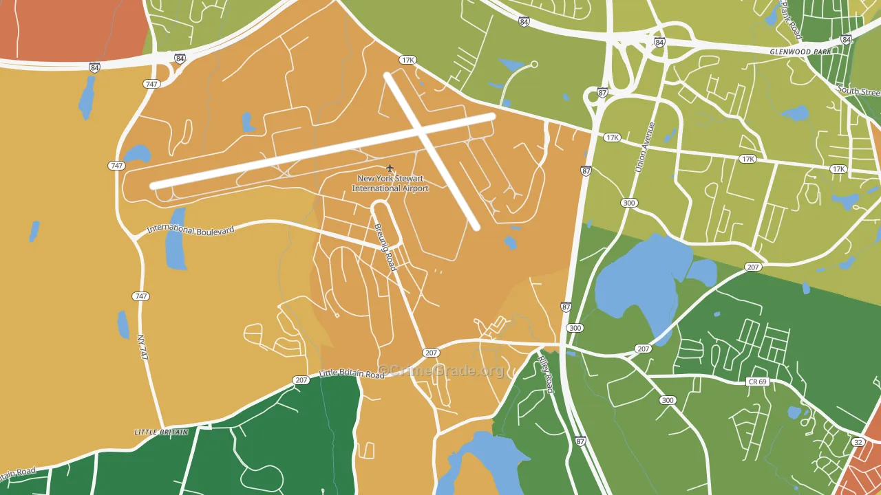 East Coldenham, NY Map of Arson Rates