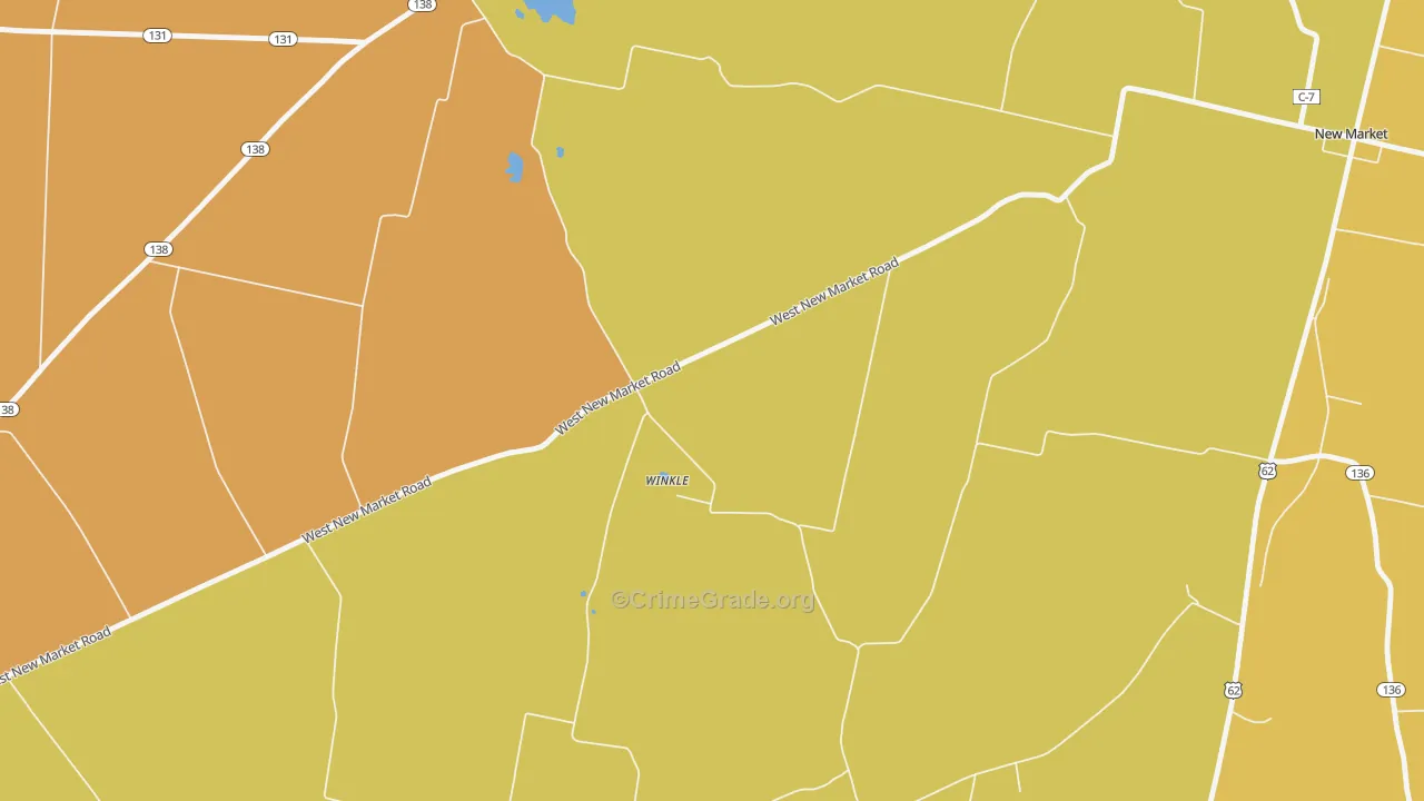 East Danville, OH Map of Arson Rates