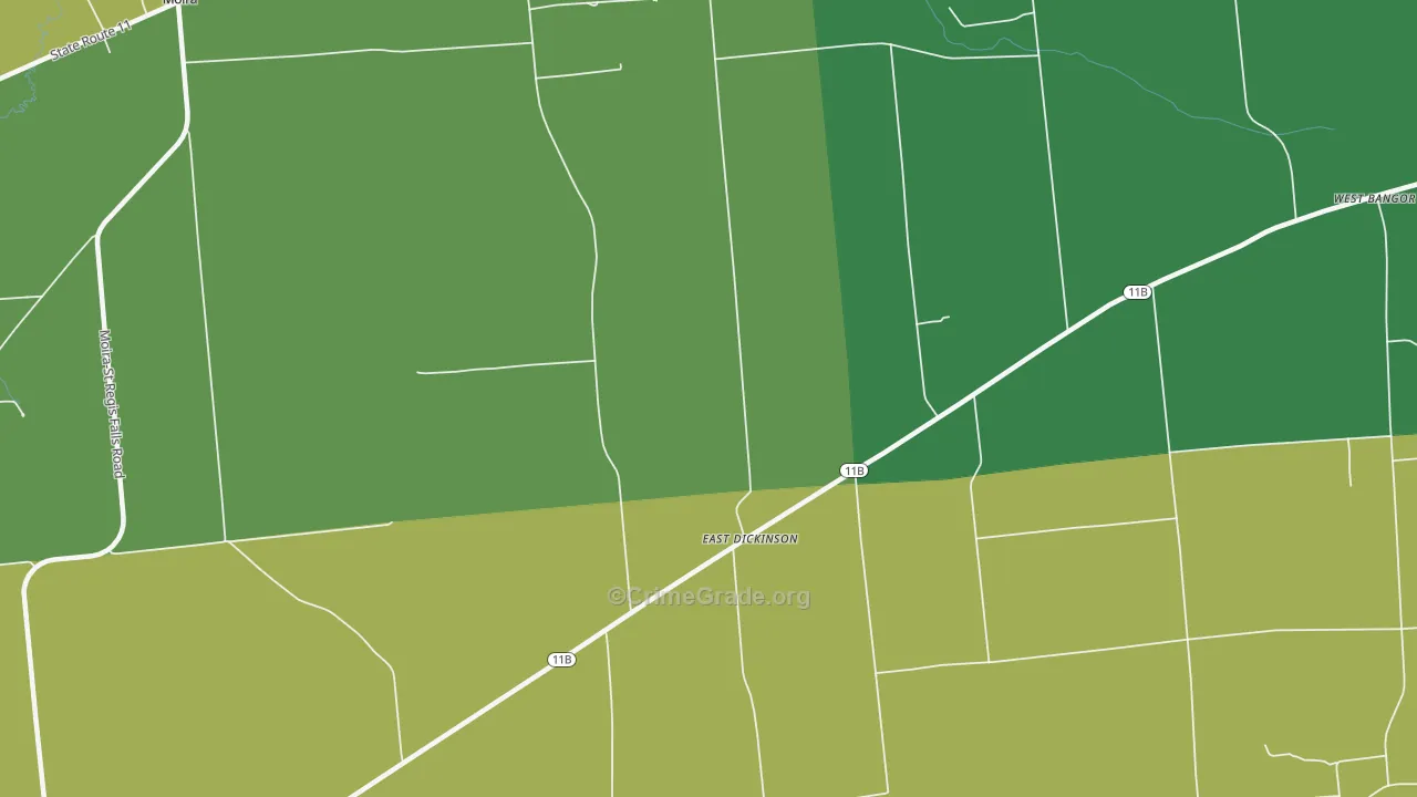 East Dickinson, NY Map of Arson Rates