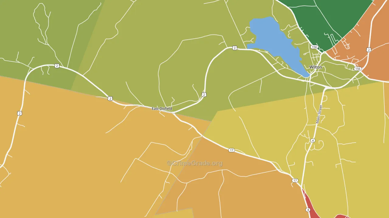 East Dixfield, ME Map of Arson Rates