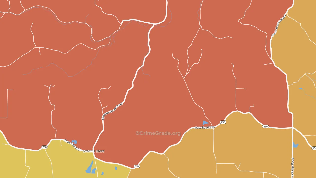East Enterprise, IN Map of Arson Rates