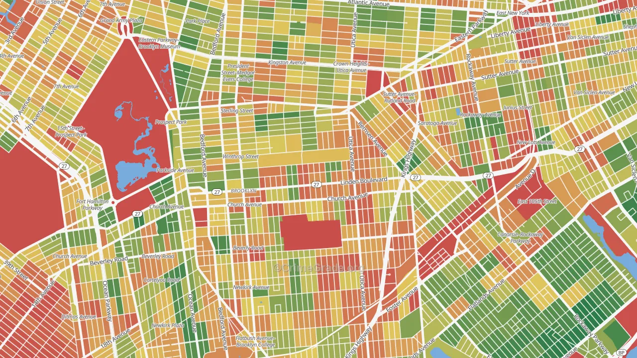 East Flatbush, Brooklyn, NY Map of Arson Rates