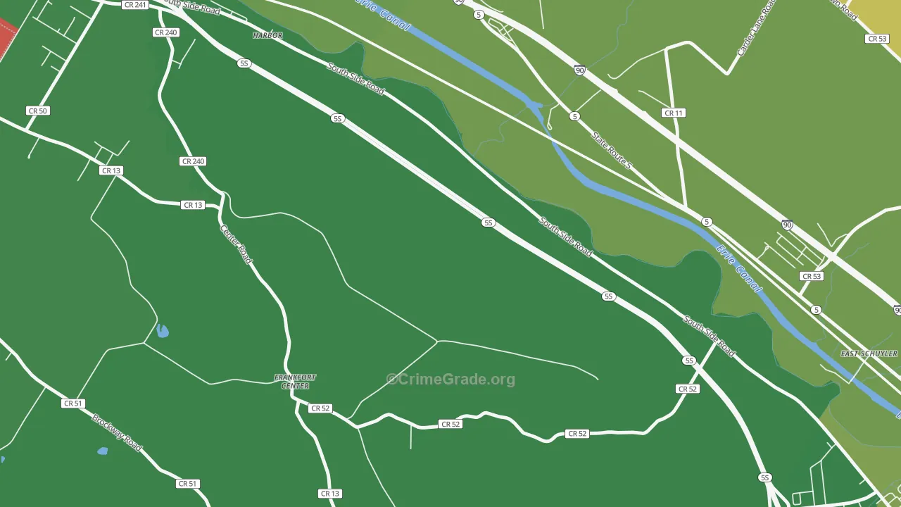 East Frankfort, NY Map of Arson Rates