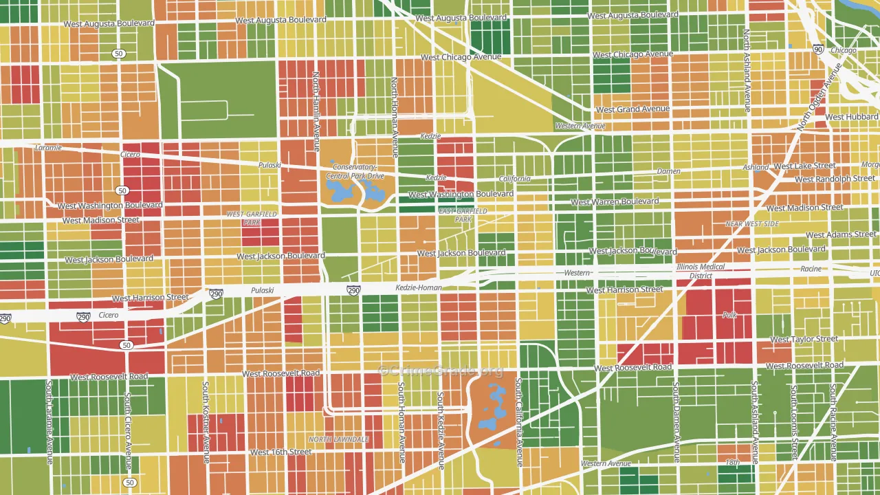 East Garfield Park, Chicago, IL Map of Arson Rates
