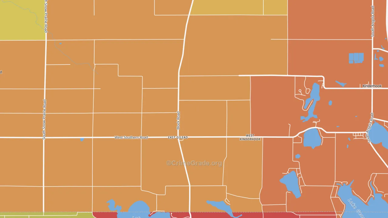 East Gilead, MI Map of Arson Rates