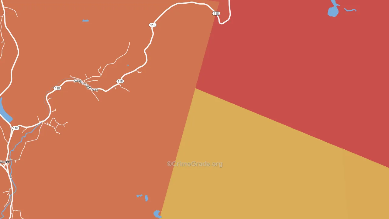 East Hebron, NH Map of Arson Rates