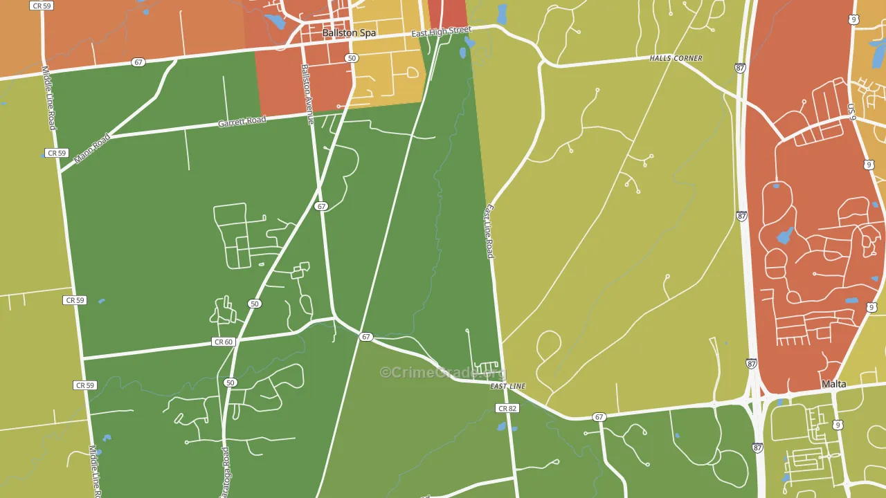 East Line, NY Map of Arson Rates