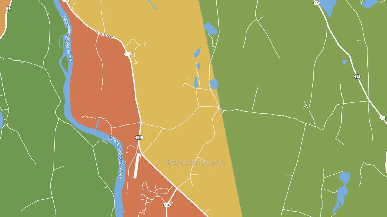 East Livermore, ME Map of Arson Rates