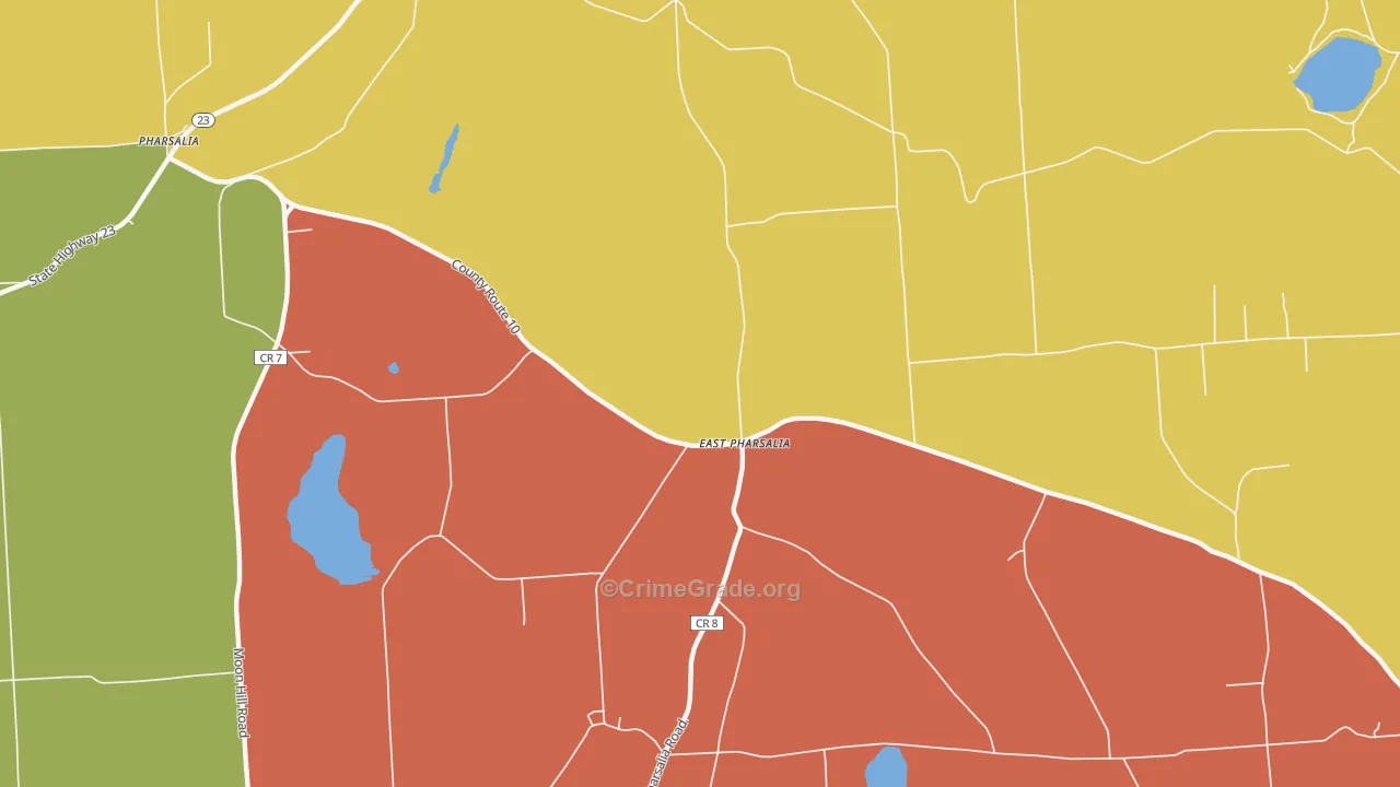 East Pharsalia, NY Map of Arson Rates