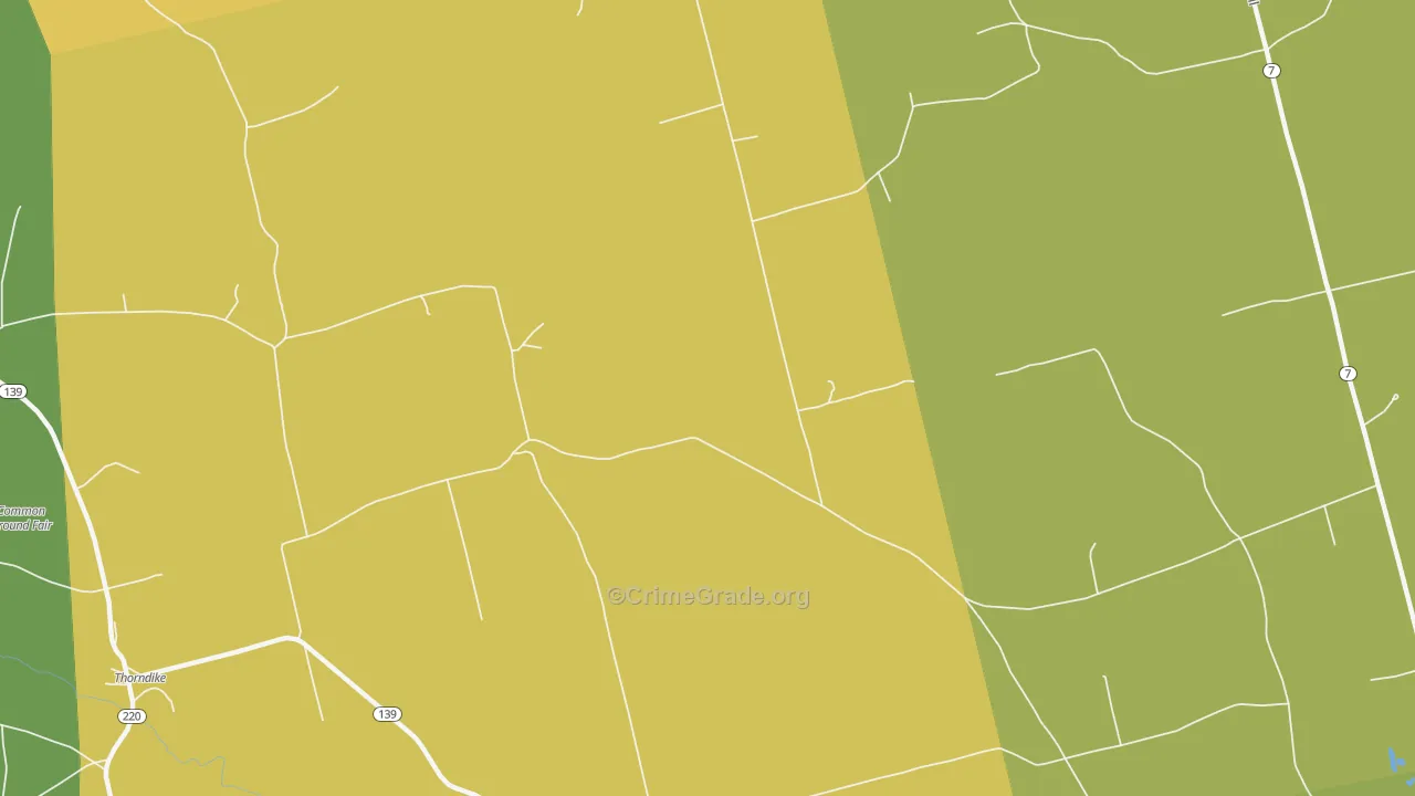 East Thorndike, ME Map of Arson Rates