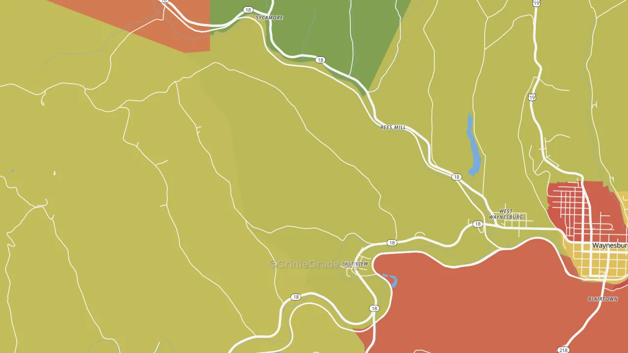 East View, PA Map of Arson Rates