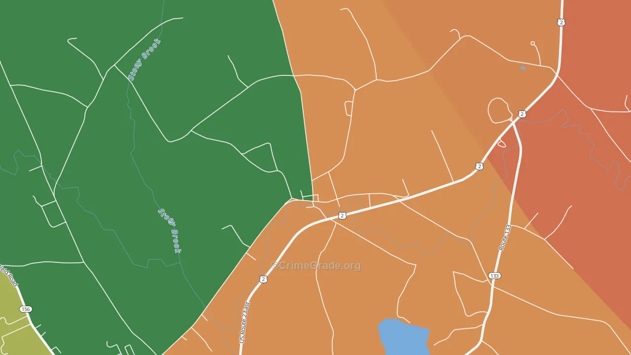 East Wilton, ME Map of Arson Rates