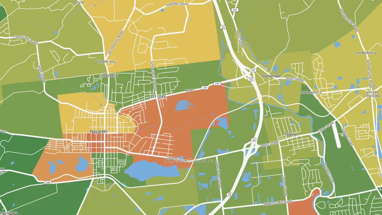 Eastlawn Gardens, PA Map of Arson Rates