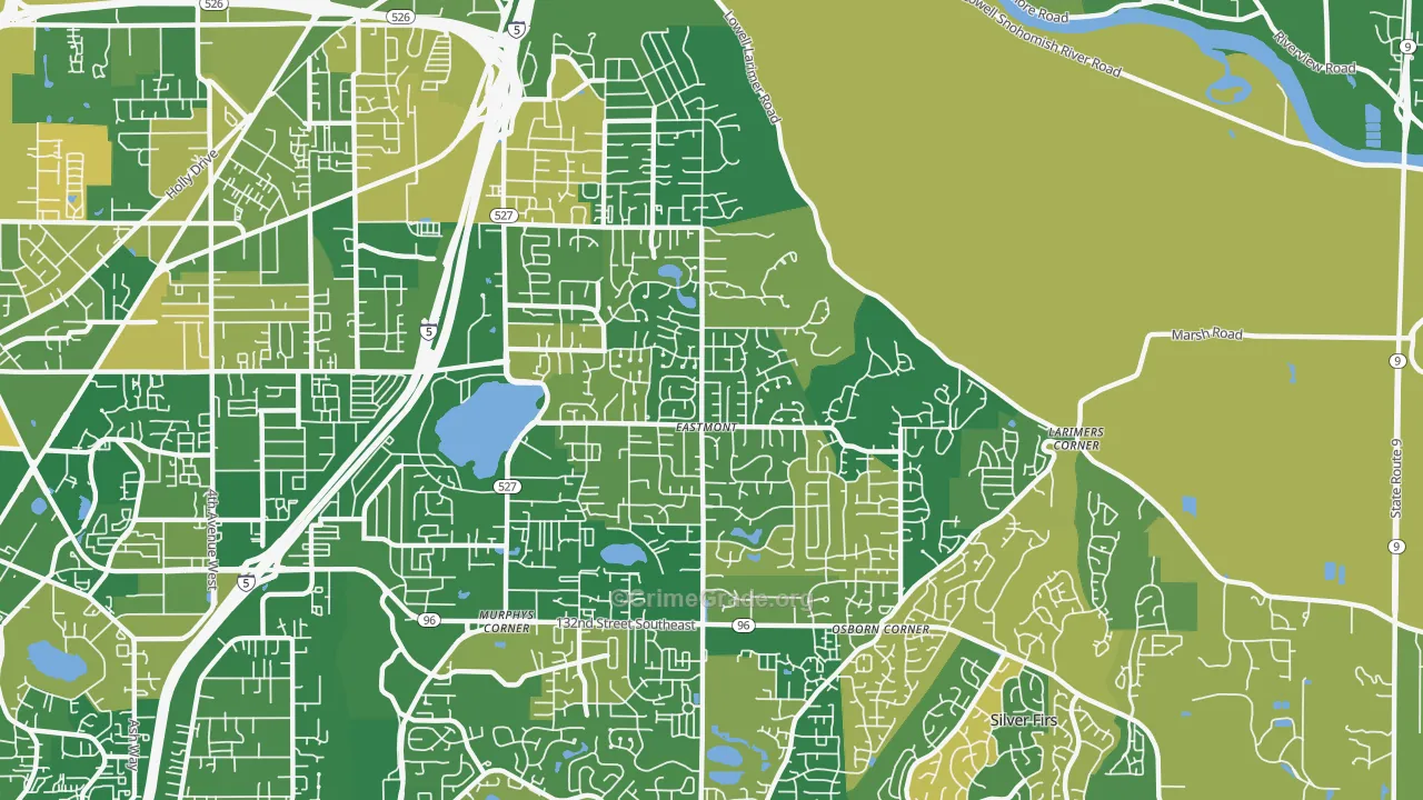 Eastmont, WA Map of Arson Rates