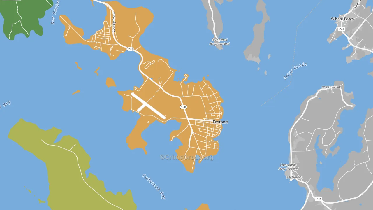 Eastport, ME Map of Arson Rates