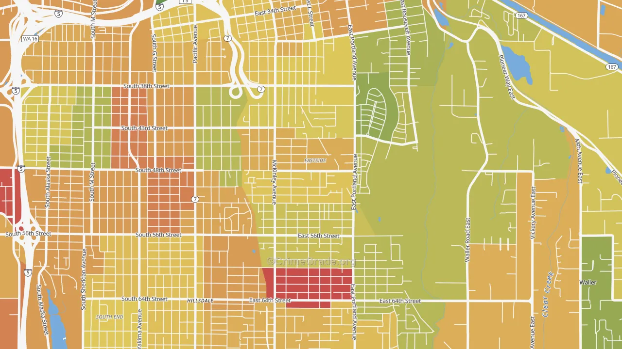 Eastside Enact, Tacoma, WA Map of Arson Rates