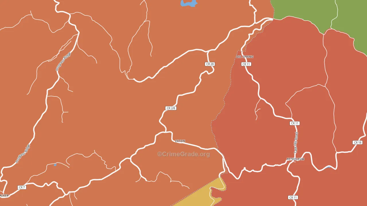 Eaton, WV Map of Arson Rates