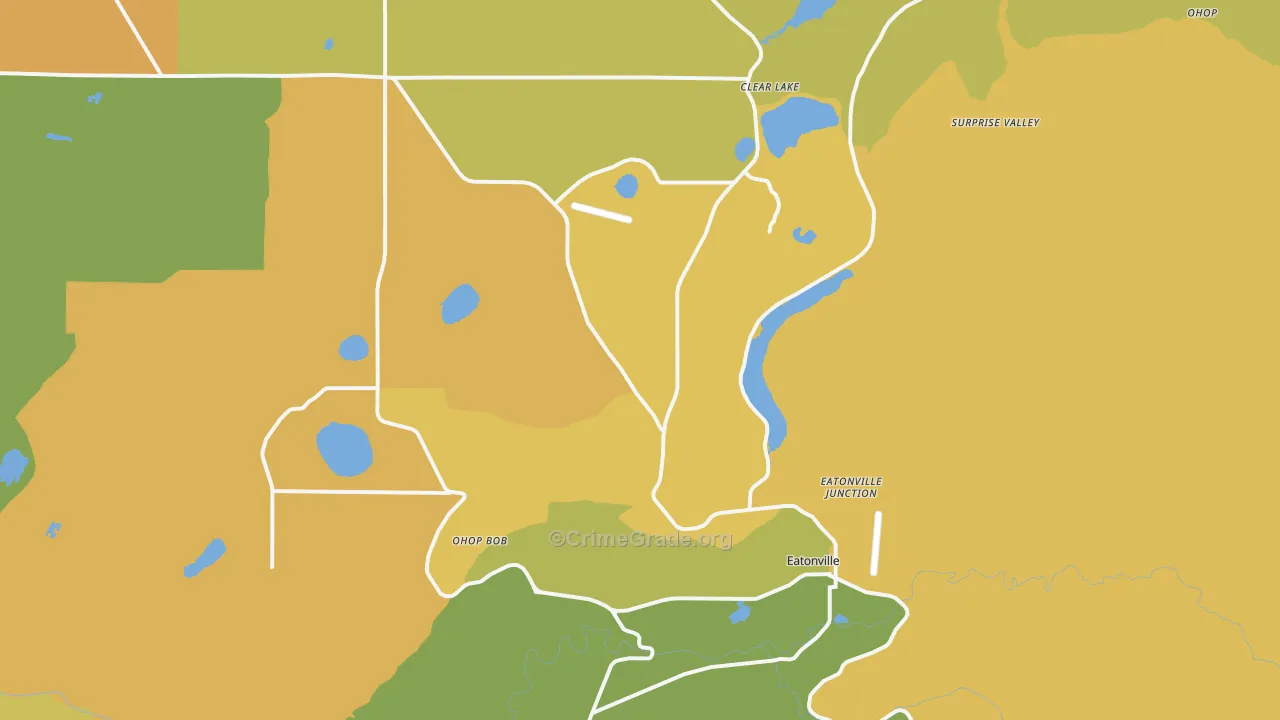 Eatonville, WA Map of Arson Rates
