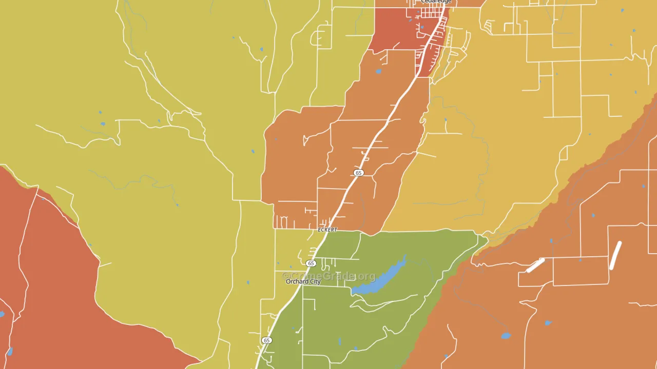 Eckert, CO Map of Arson Rates