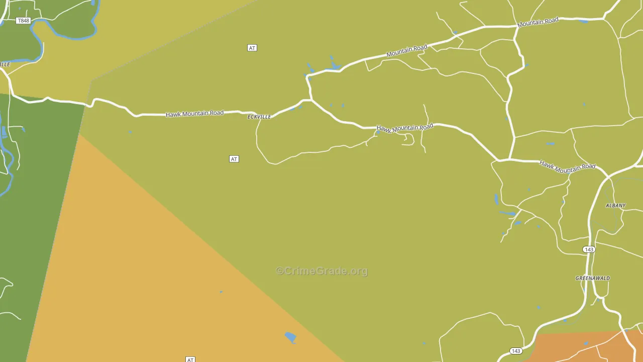 Eckville, PA Map of Arson Rates