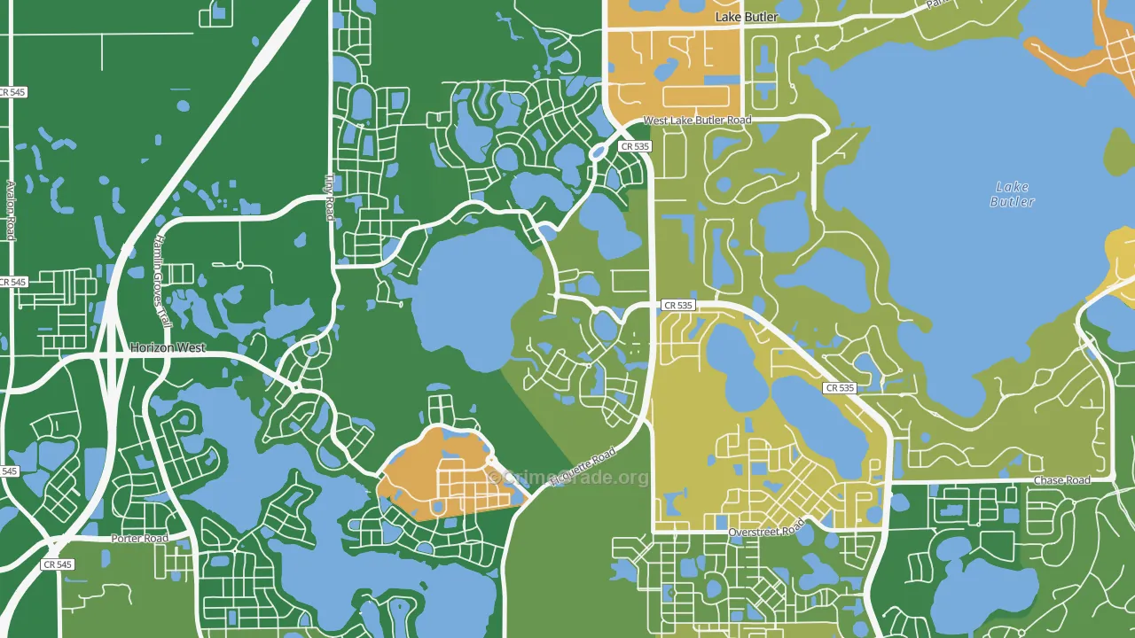 Eden Isle, Horizon West, FL Map of Arson Rates