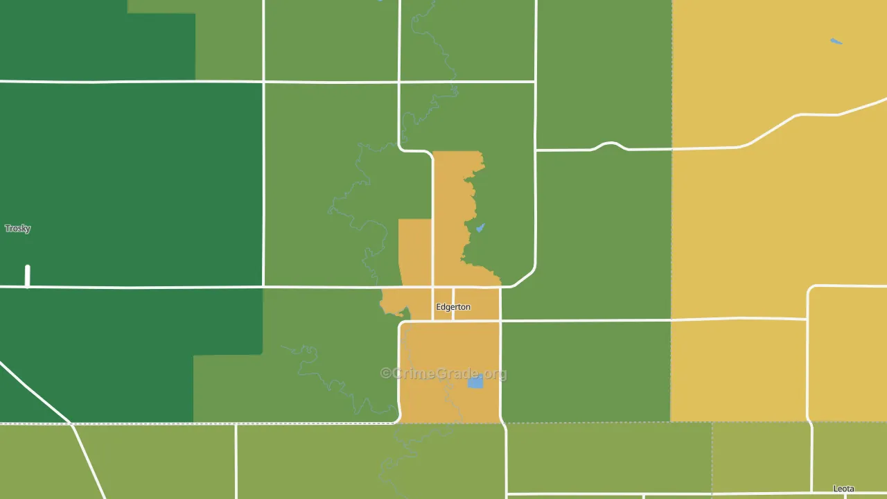 Edgerton, MN Map of Arson Rates