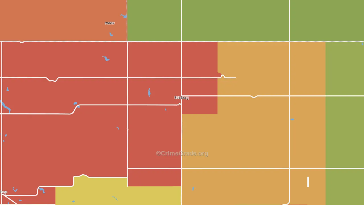 Edinburg, ND Map of Arson Rates